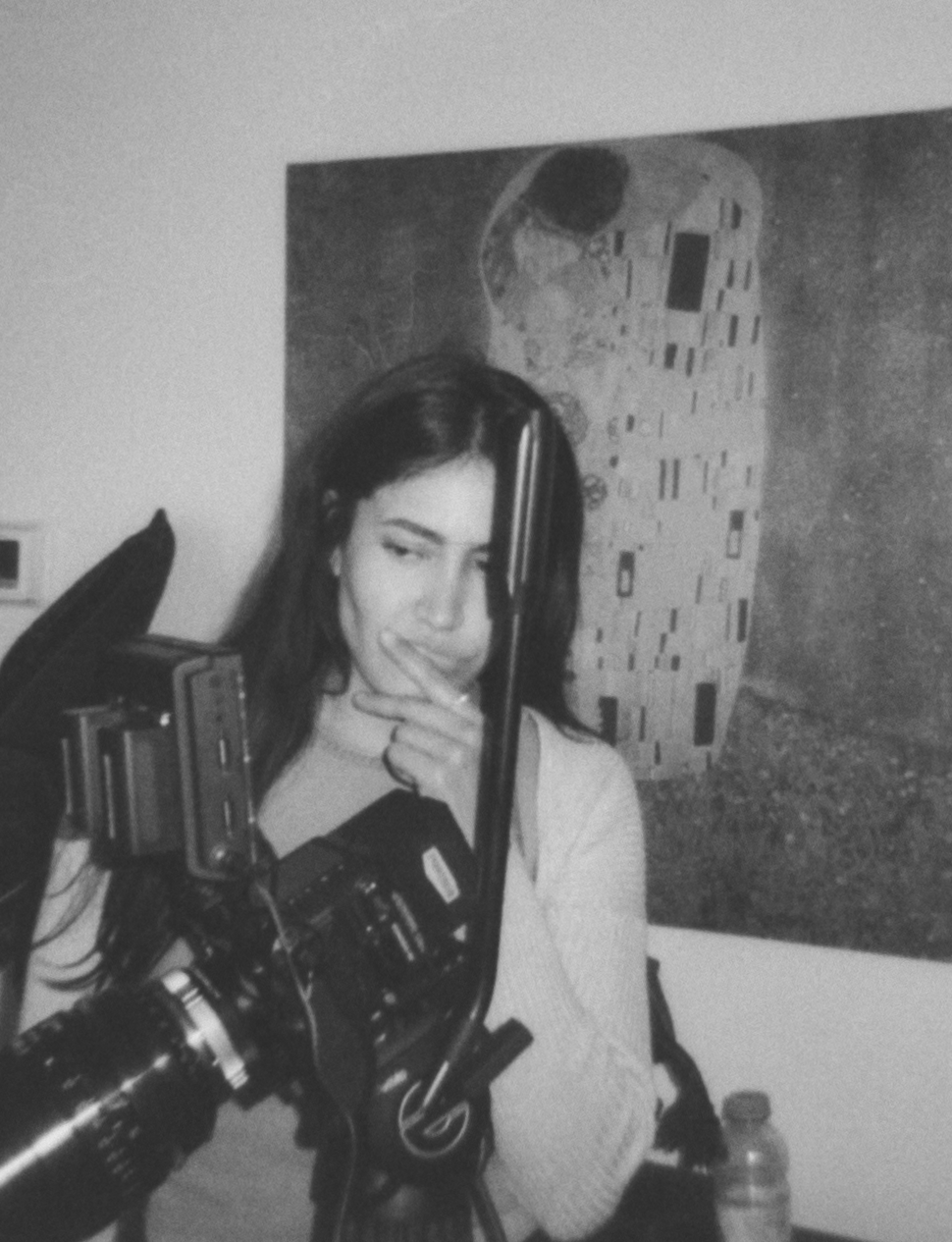 Karina Gale on set